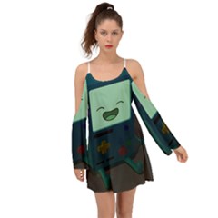 Bmo In Space  Adventure Time Beemo Cute Gameboy Boho Dress by Bedest