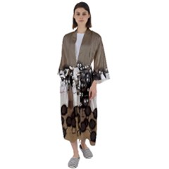 Cute Anime Scenery Artwork Fanart Maxi Satin Kimono by Bedest