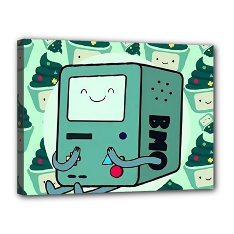 Adventure Time Bmo Canvas 16  X 12  (stretched) by Bedest