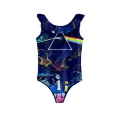 Trippy Kit Rick And Morty Galaxy Pink Floyd Kids  Frill Swimsuit by Bedest