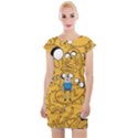 Adventure Time Finn Jake Cartoon Cap Sleeve Bodycon Dress View1