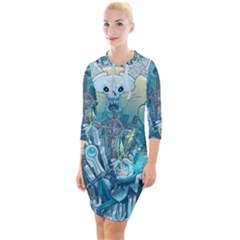 Adventure Time Lich Quarter Sleeve Hood Bodycon Dress by Bedest