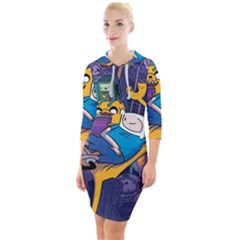 Adventure Time Finn  Jake Marceline Quarter Sleeve Hood Bodycon Dress by Bedest