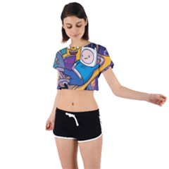 Adventure Time Finn  Jake Marceline Tie Back Short Sleeve Crop T-shirt by Bedest