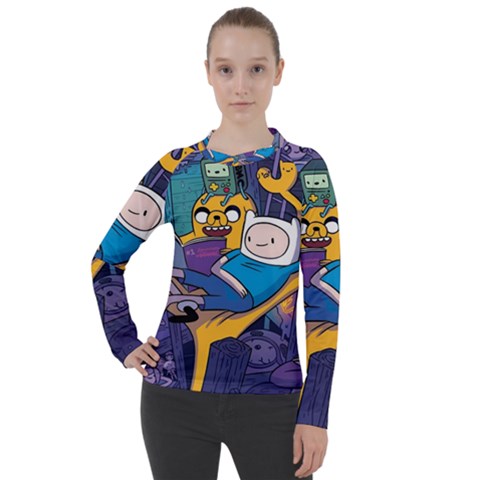 Adventure Time Finn  Jake Marceline Women s Pique Long Sleeve T-shirt by Bedest