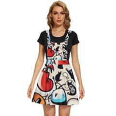 Comical Words Animals Comic Omics Crazy Graffiti Apron Dress by Bedest