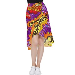 Crash Bang Adventure Time Art Boom Graffiti Frill Hi Low Chiffon Skirt by Bedest