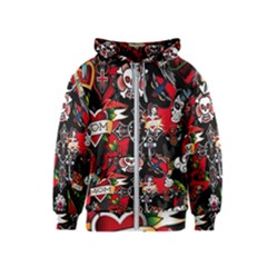 Graffiti Tatoo Skate Art Boom Kids  Zipper Hoodie by Bedest