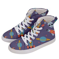 Space Seamless Patterns Men s Hi-top Skate Sneakers by Hannah976