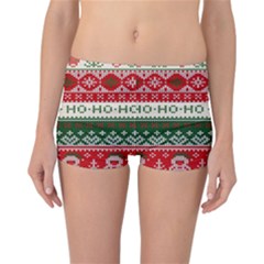 Ugly Sweater Merry Christmas  Reversible Boyleg Bikini Bottoms by artworkshop