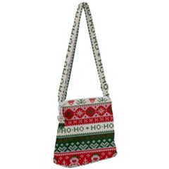 Ugly Sweater Merry Christmas  Zipper Messenger Bag by artworkshop