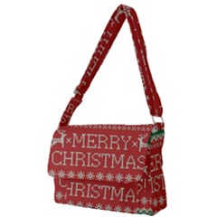 Merry Christmas  Pattern Full Print Messenger Bag (l) by artworkshop