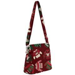 Ugly Sweater Wrapping Paper Zipper Messenger Bag by artworkshop