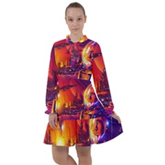 Far Future Human Colonization All Frills Chiffon Dress by Hannah976