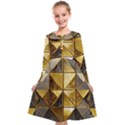 Golden Mosaic Tiles  Kids  Midi Sailor Dress View1