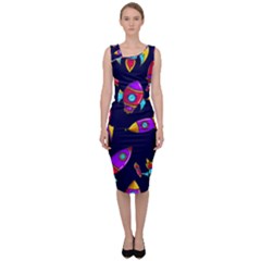 Space Patterns Sleeveless Pencil Dress by Hannah976