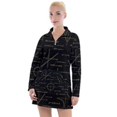 Abstract Math Pattern Women s Long Sleeve Casual Dress by Hannah976