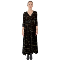 Abstract Math Pattern Button Up Boho Maxi Dress by Hannah976