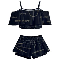 Abstract Math Pattern Kids  Off Shoulder Skirt Bikini by Hannah976