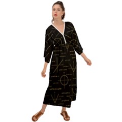 Abstract Math Pattern Grecian Style  Maxi Dress by Hannah976