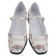 Cat With Bow Pattern Women s Mary Jane Shoes by Hannah976