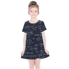 Mathematical Seamless Pattern With Geometric Shapes Formulas Kids  Simple Cotton Dress by Hannah976