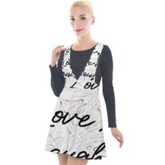 Live Love Laugh Monstera  Plunge Pinafore Velour Dress by ConteMonfrey