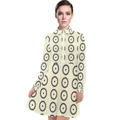 Sharp Circles Long Sleeve Chiffon Shirt Dress by ConteMonfrey