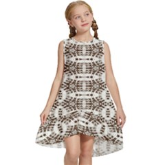 Brown Snake Skin Kids  Frill Swing Dress by ConteMonfrey