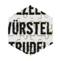 Its A German Thing bier brezel wurstel strudel schnitzel Wooden Puzzle Hexagon View1