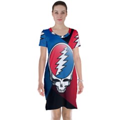 Grateful Dead Big Skull Short Sleeve Nightdress by Bedest