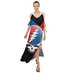 Grateful Dead Big Skull Maxi Chiffon Cover Up Dress by Bedest