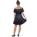 Mathematical Colorful Formulas Drawn By Hand Black Chalkboard Off Shoulder Velour Dress View2