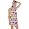 Tropical Fruits Berries Seamless Pattern Racer Back Hoodie Dress View1