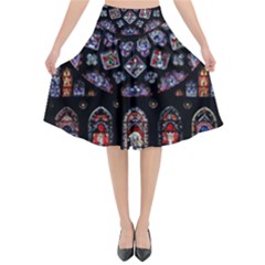 Photos Chartres Rosette Cathedral Flared Midi Skirt by Bedest