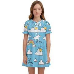 Sky Pattern Kids  Sweet Collar Dress by Apen