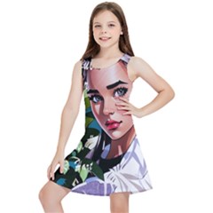 Love Quotes Design Kids  Lightweight Sleeveless Dress by TShirt44