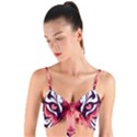 Tiger Design Woven Tie Front Bralet View1