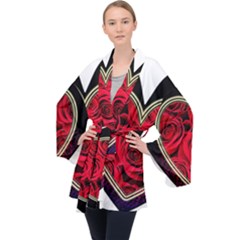 Love Design Long Sleeve Velvet Kimono  by TShirt44