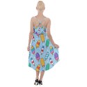 Cute Kawaii Ice Cream Seamless Pattern High-Low Halter Chiffon Dress  View2