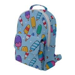 Cute Kawaii Ice Cream Seamless Pattern Flap Pocket Backpack (large) by Apen