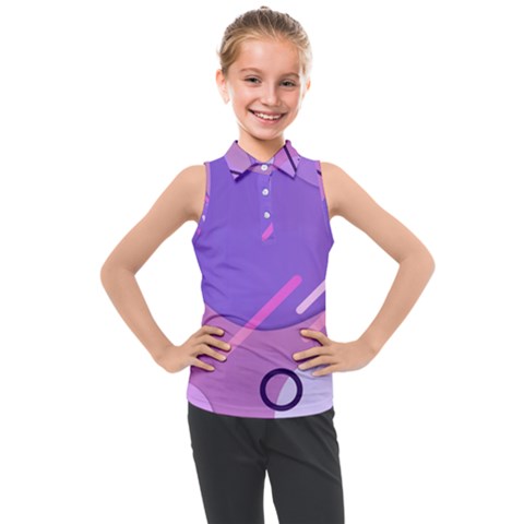 Hand Drawn Abstract Organic Shapes Background Kids  Sleeveless Polo T-shirt by Apen