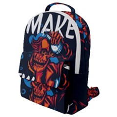 Make Devil Discovery  Flap Pocket Backpack (small) by Saikumar