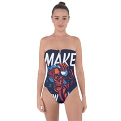 Dont Fear Tie Back One Piece Swimsuit by Saikumar