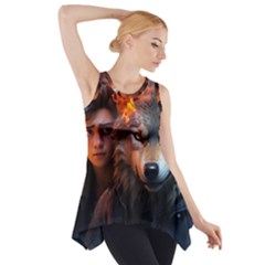 Be Fearless Side Drop Tank Tunic by Saikumar