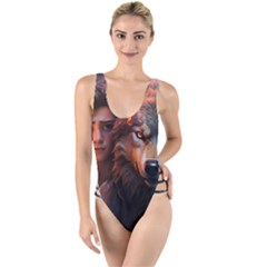 Be Fearless High Leg Strappy Swimsuit by Saikumar