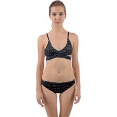 Math Equations Formulas Pattern Wrap Around Bikini Set by Ravend