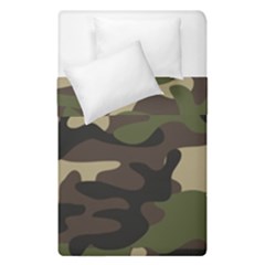 Texture Military Camouflage Repeats Seamless Army Green Hunting Duvet Cover Double Side (single Size) by Ravend