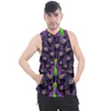 Peacock Bird Color Men s Sleeveless Hoodie View1