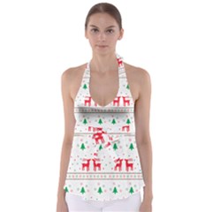 Christmas Tie Back Tankini Top by saad11